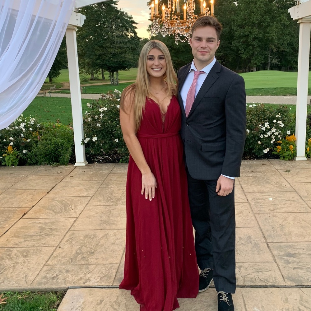 Red gown